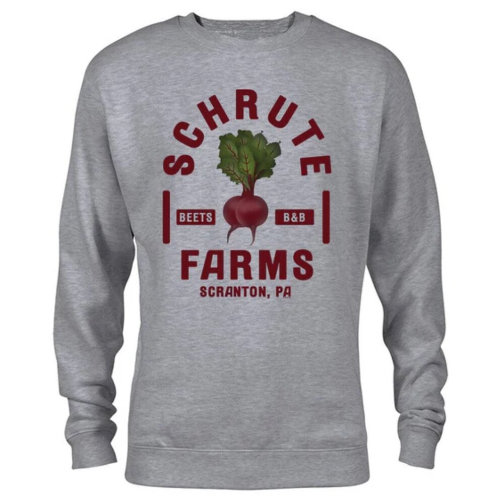The Office Schrute Farms Crew Neck Sweatshirt Grey Size L